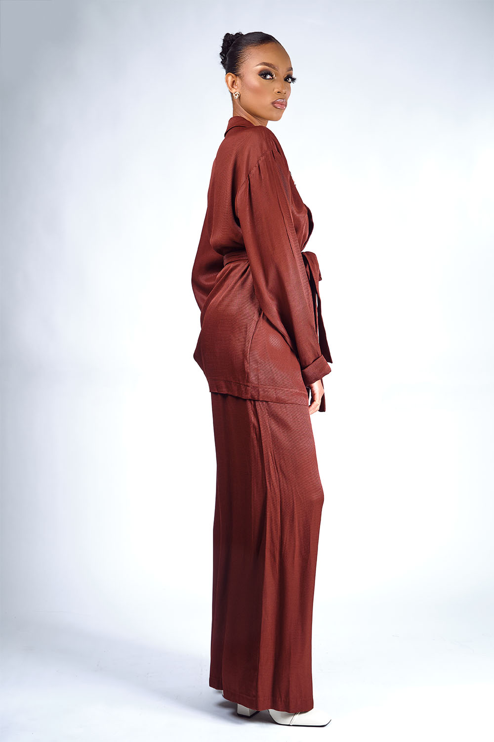 Fionah Brown Pants Suit