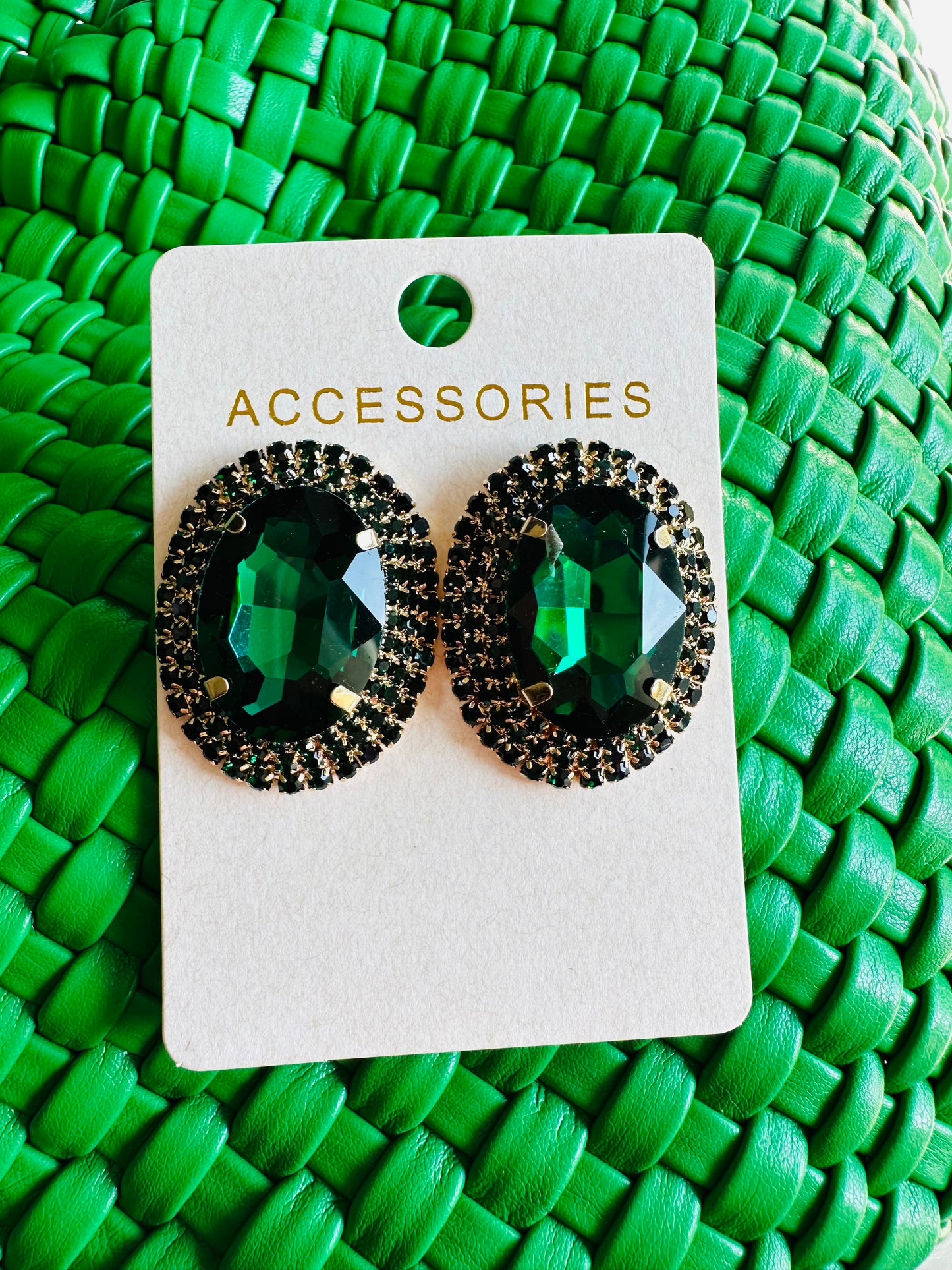 Emerald Pearl Studs