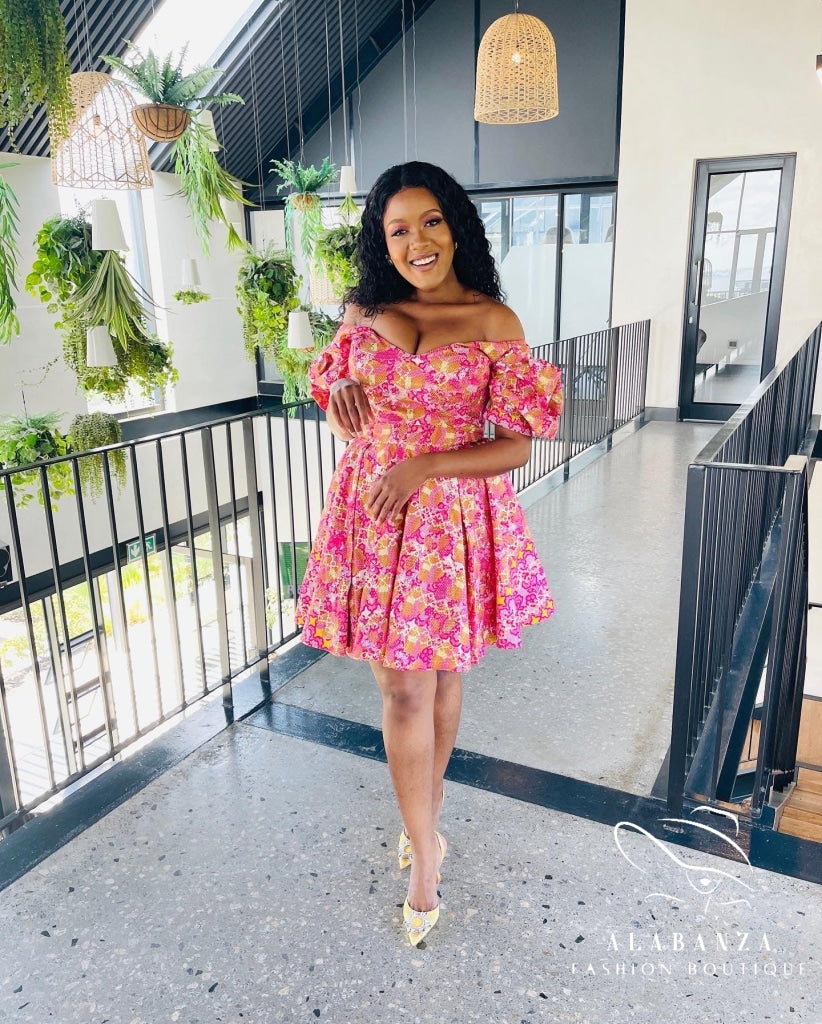 Nalah Pink Ankara Dress